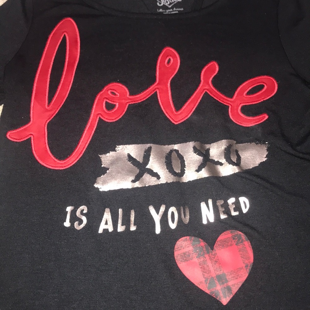 3 used Size 10 girls Justice t-shirts. Worn once.